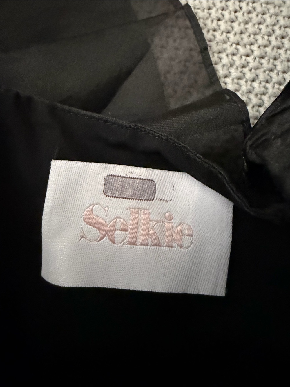 SELKIE Bubble Top Puff Sleeve Black Caviar Small - Picture 9 of 11